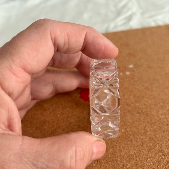 Four rare vintage West Germany 24% PBO Crystal napkin rings- beautiful shape- - Picture 9 of 9